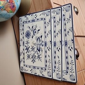 Pimpernel Blue Onion pattern corkback placemats Set Of 3